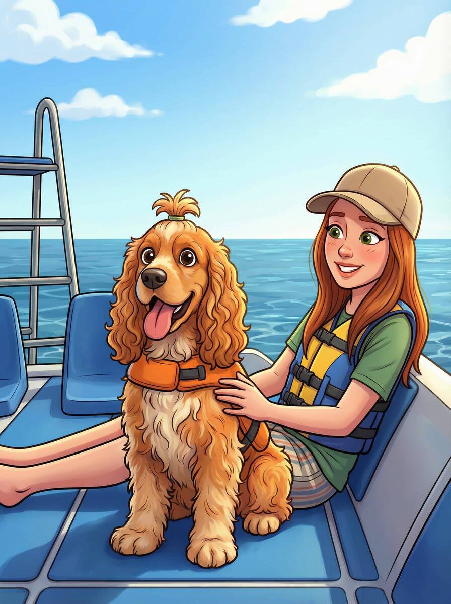 На ляже в лодке